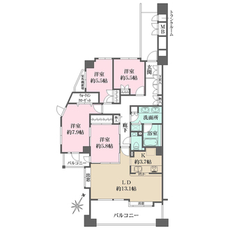 テラス加賀の間取図