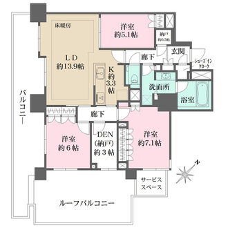 プラウドシティ小竹向原の間取図