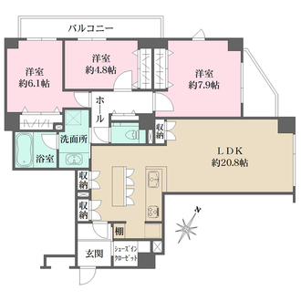 南大塚グランドヒルズの間取図