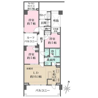 ザ・パークハウス上鷺宮の間取図