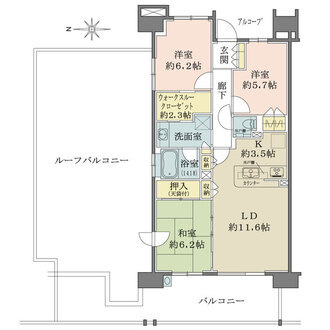 常盤台ガーデンソサエティの間取図