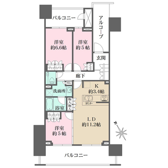 グランドメゾン江古田の杜の間取図