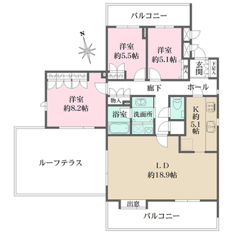 花小金井パークハウスの間取図