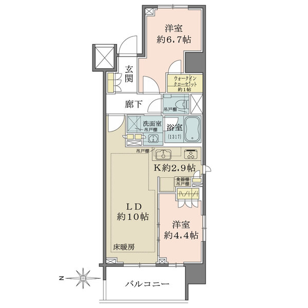 ザ・パークハウスアーバンス渋谷の間取図