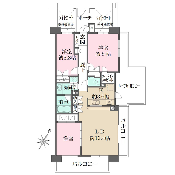 藤和桜新町ホームズの間取図