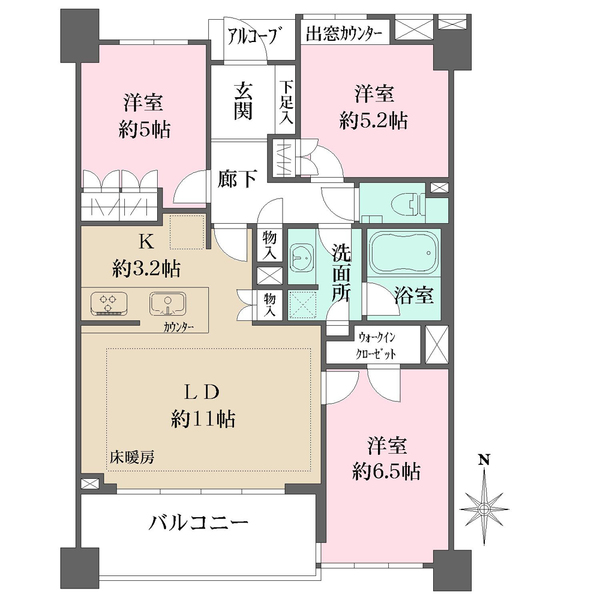 ルフォン宮前平の間取図