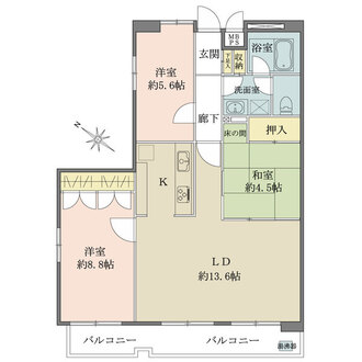 マンション第二恵比須苑の間取図