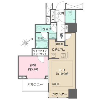 ザ・パークハウス三軒茶屋タワーの間取図
