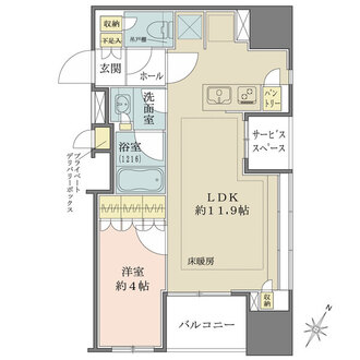 パークホームズ渋谷松濤の間取図