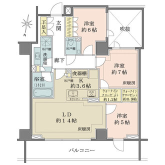 ザ・パークハウスグラン神山町の間取図