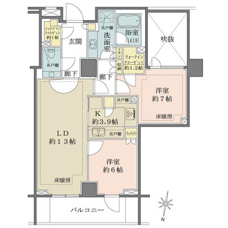 ザ・パークハウスグラン神山町の間取図