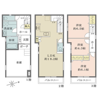 B号棟の間取図