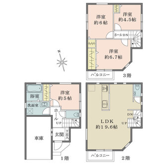C号棟の間取図