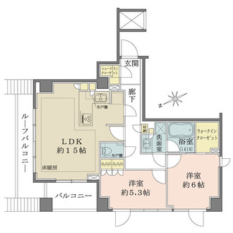 ピアース用賀の間取図