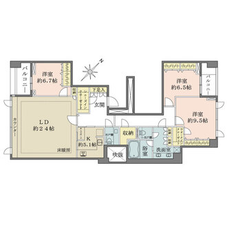 南青山テラス　常盤松フォレストA棟の間取図