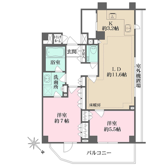 グランスイート二子玉川の間取図