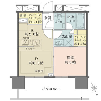 ザ・パークハウス渋谷美竹の間取図