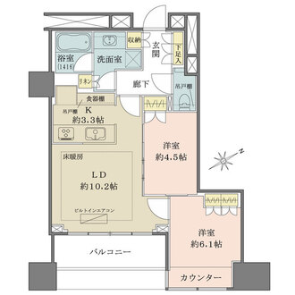 ザ・パークハウス三軒茶屋タワーの間取図