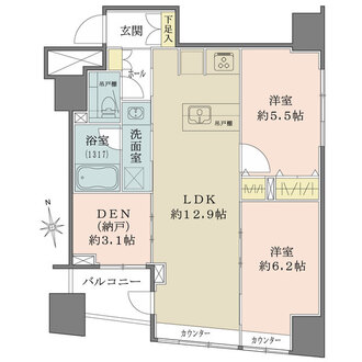 オープンレジデンシア南青山骨董通りの間取図