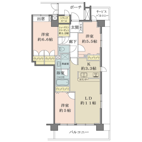 藤和シティホームズ武蔵小金井駅前の間取図