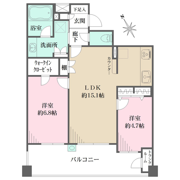 武蔵野レジデンシアの間取図