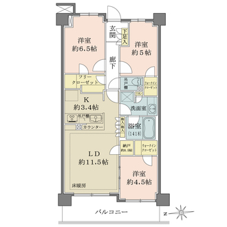 ザ・パークハウス花小金井ガーデン　II街区の間取図