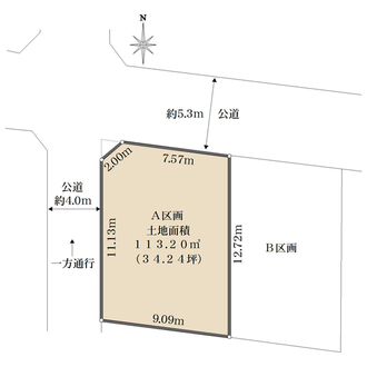 A区画の間取図