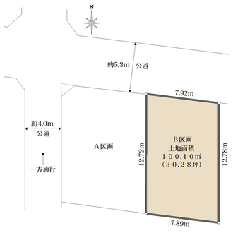 B区画の間取図
