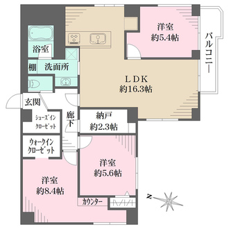 ライオンズマンション府中の間取図