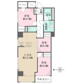 迦葉三鷹マンションの間取図