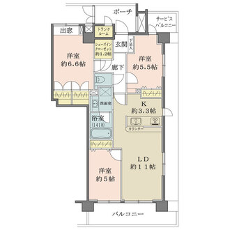 藤和シティホームズ武蔵小金井駅前の間取図