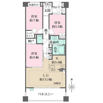 パークハウス保谷サウスコートの間取図