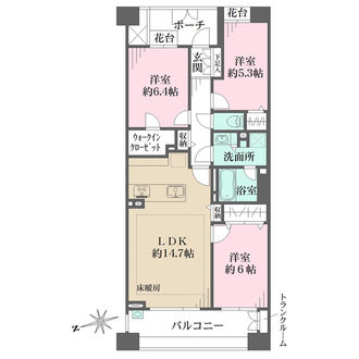 ジークレフ三鷹の間取図