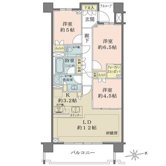 ザ・パークハウス国分寺緑邸の間取図