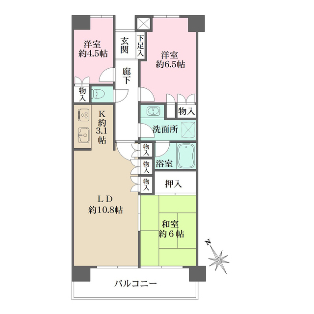 藤和シティホームズ大倉山東の間取図