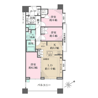 藤和シティホームズ南藤沢の間取図