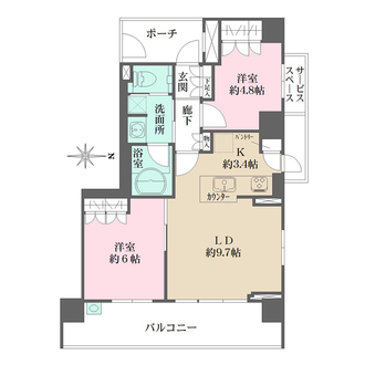 妙蓮寺レジデンス翠ノ邸の間取図
