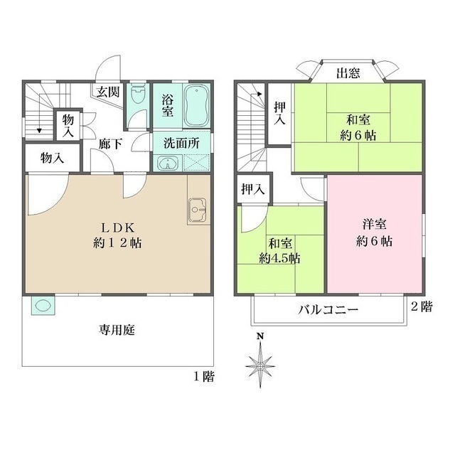 グリーンヒルの間取図