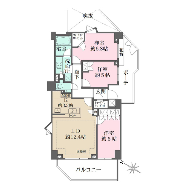 パークハウスフォレストリエの間取図