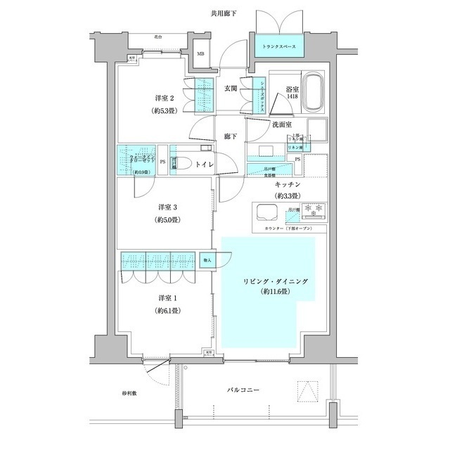 ザ・パークハウス早稲田の間取図