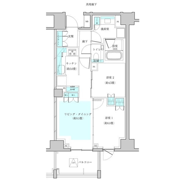 ザ・パークハウス早稲田の間取図