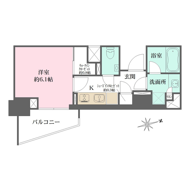 ザ・パークワンズ山吹神楽坂の間取図
