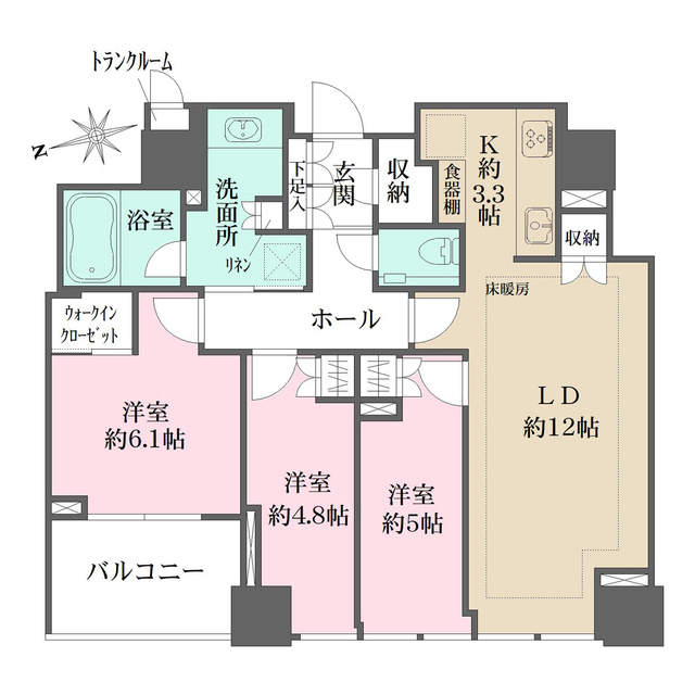 クラッシィタワー新宿御苑の間取図