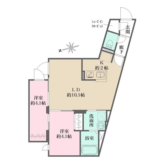 グローリオシェルト杉並方南町の間取図