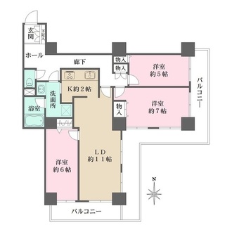 リプレ川口一番街１号棟の間取図