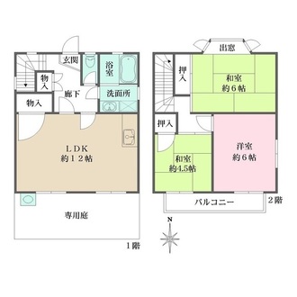 グリーンヒルの間取図
