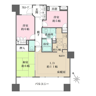 藤和シティホームズ北浦和の間取図