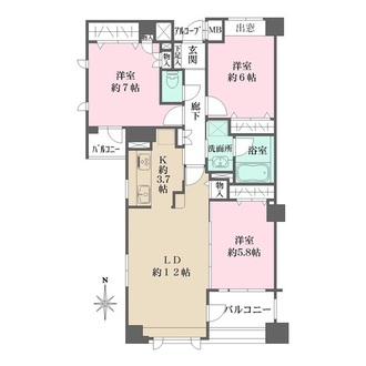 アボリアスコート笹塚ウエストの間取図