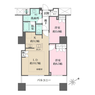 ザ・パークハウス西新宿タワー６０の間取図
