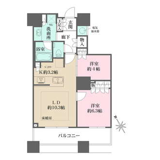 ザ・パークハウス西新宿タワー６０の間取図